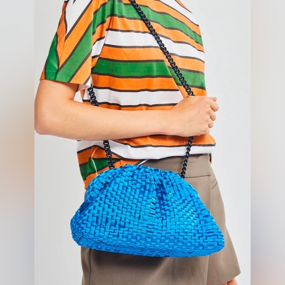 maria la rosa Handbags - Stylish Blue Shoulder Bag with Modern Appeal